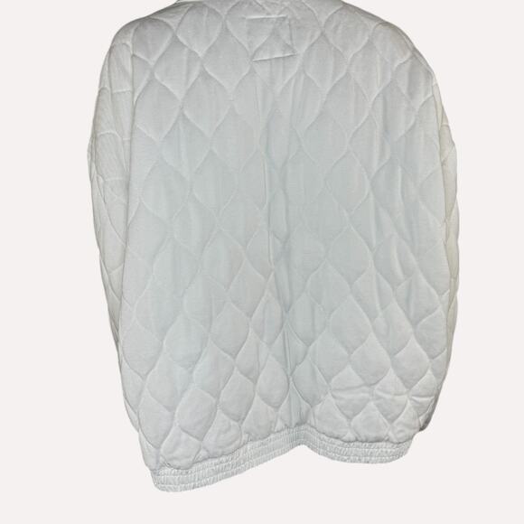 Anybody Quilted Sueded Twill Jacket Natural Womens 1X NWOT - Picture 2 of 16